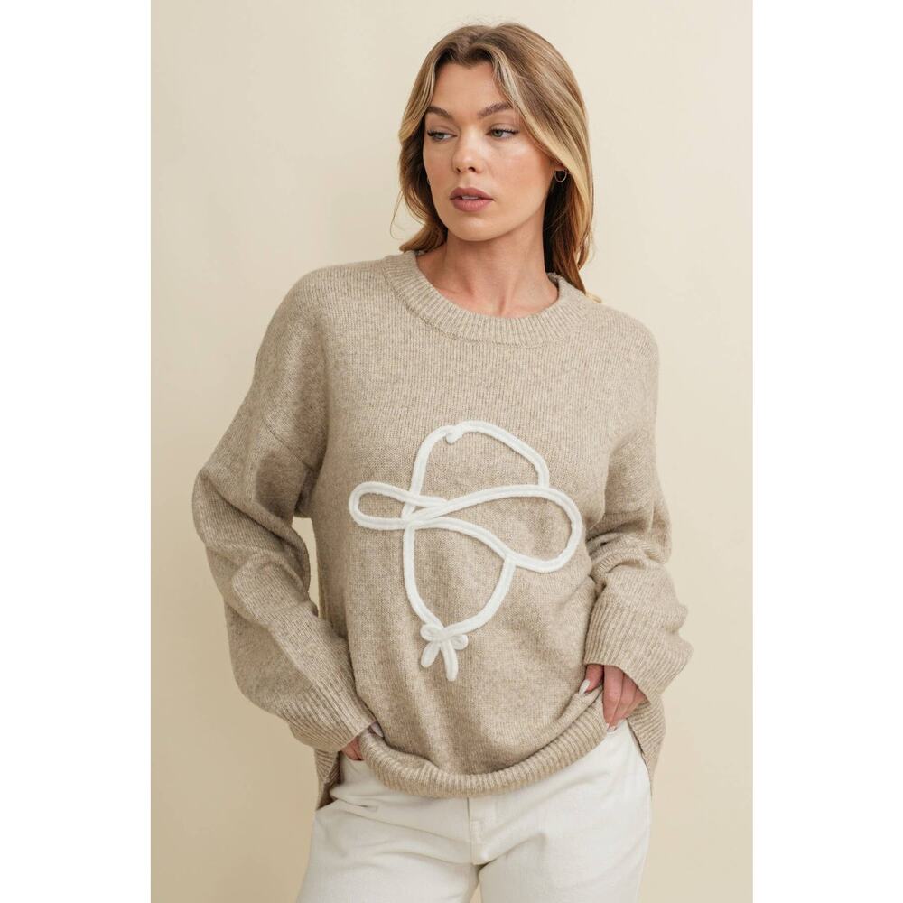 800. 🆕 , Cloud ten  COWBOY OUTLINE SWEATER small